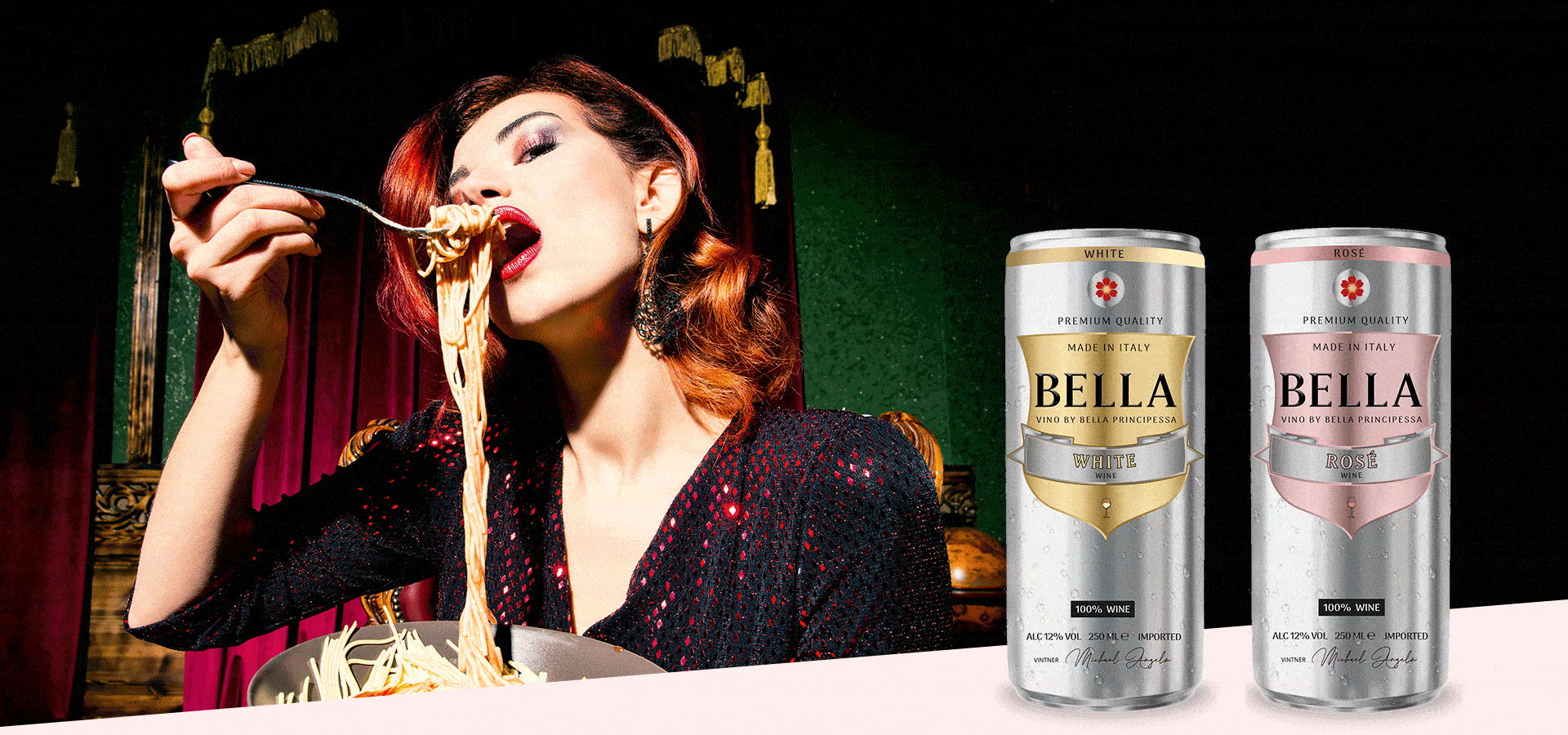 Bella Vino Vini Premium e Cocktail Famosi in lattina.