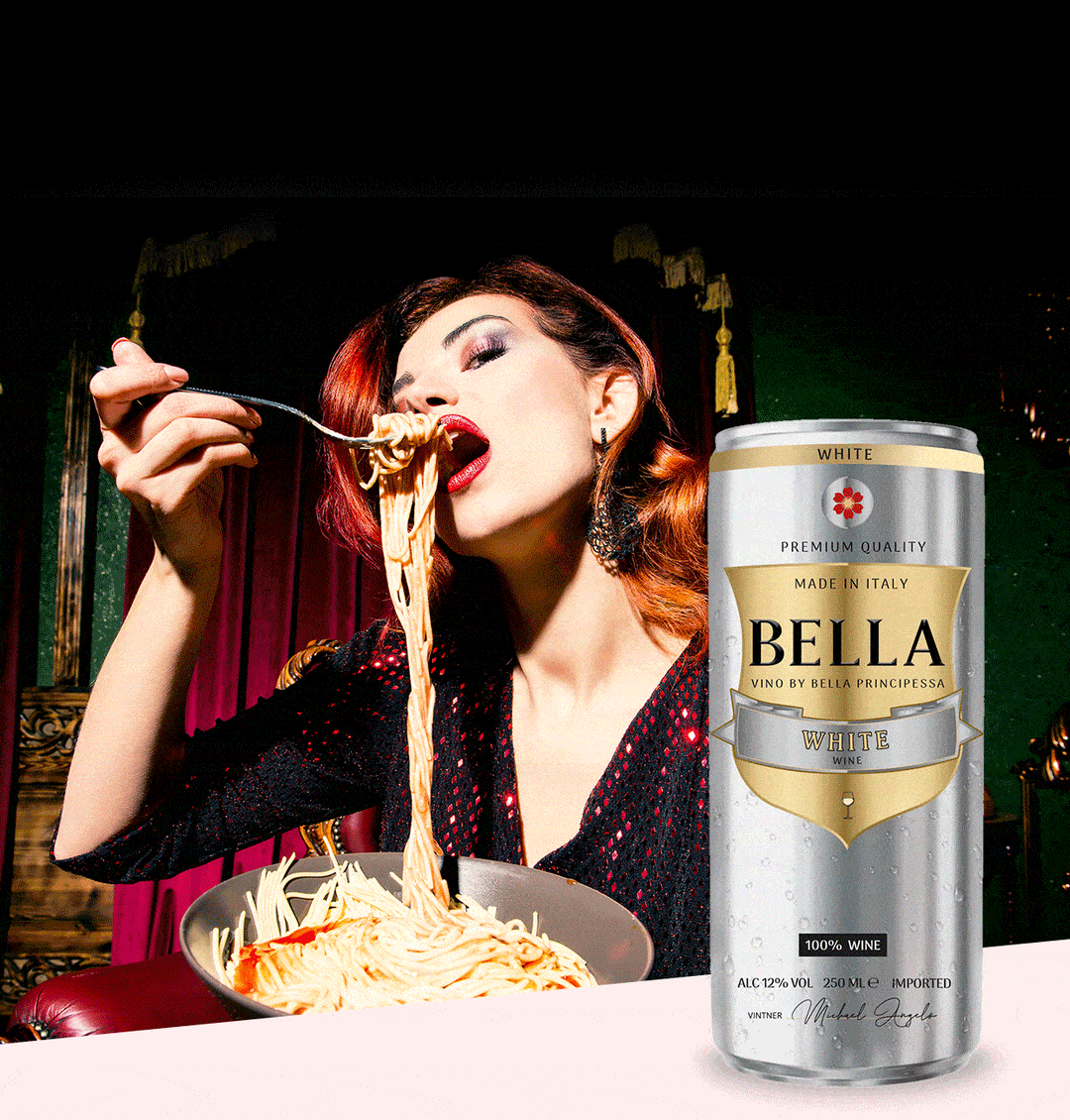 Bella Vino di Bella Principessa: vini e cocktail premium deliziosamente rinfrescanti in lattina.
