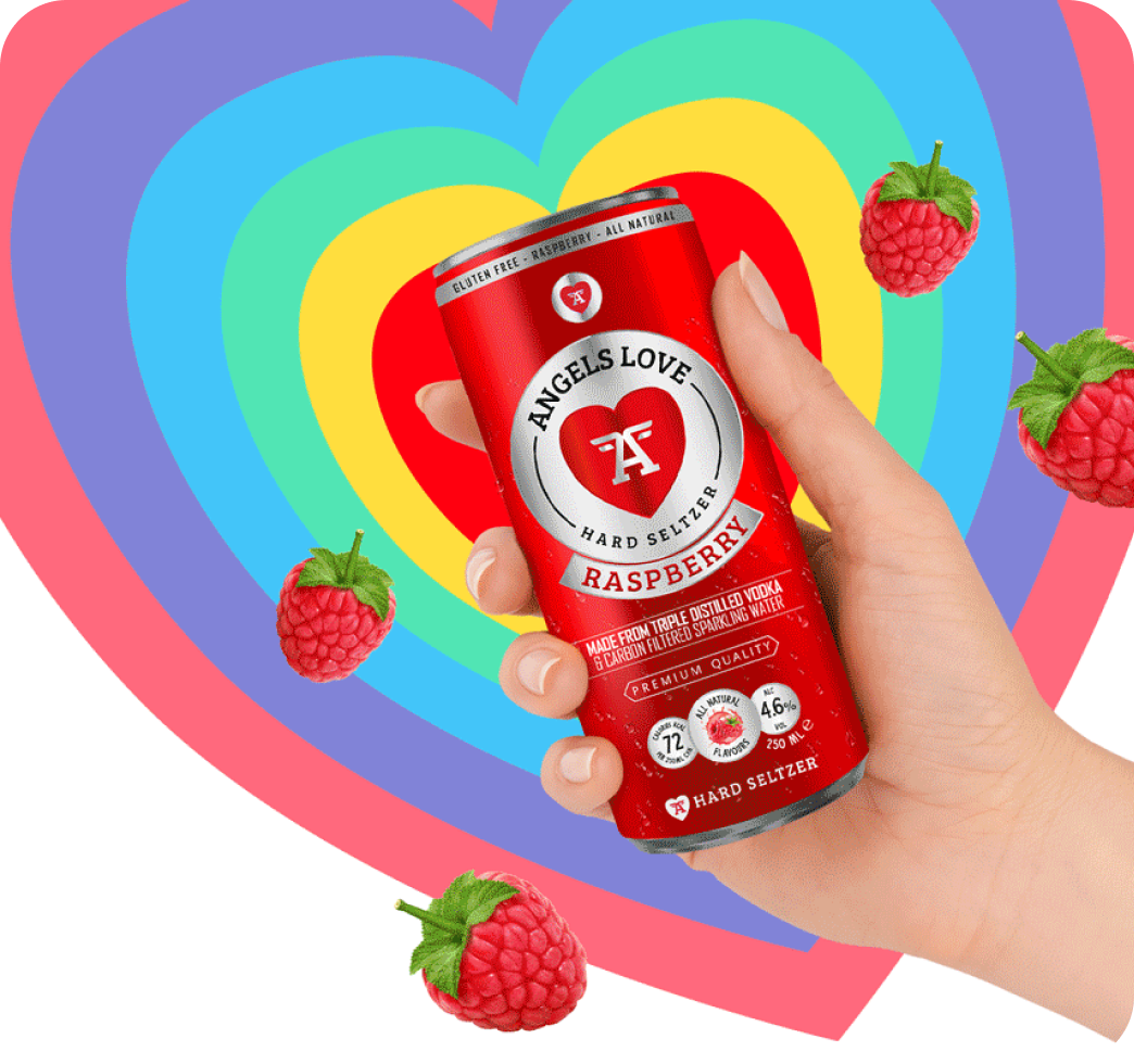 Angels Love Hard Seltzer - Bevanda alcolica rinfrescante, a basso contenuto calorico e senza glutine